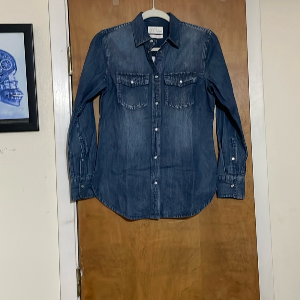 NEW, J Crew Denim Top - Picture 1 of 10